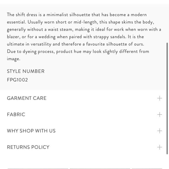 Fame and Partners Minimalist Shift Dress in Light Nude - Picture 8 of 8